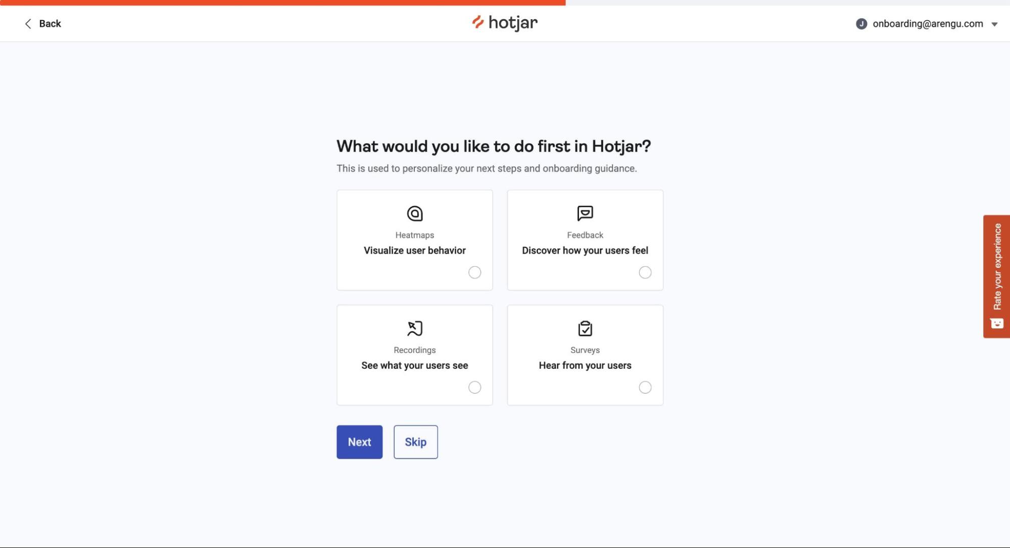 hotjar-user-segmentation-during-onboarding